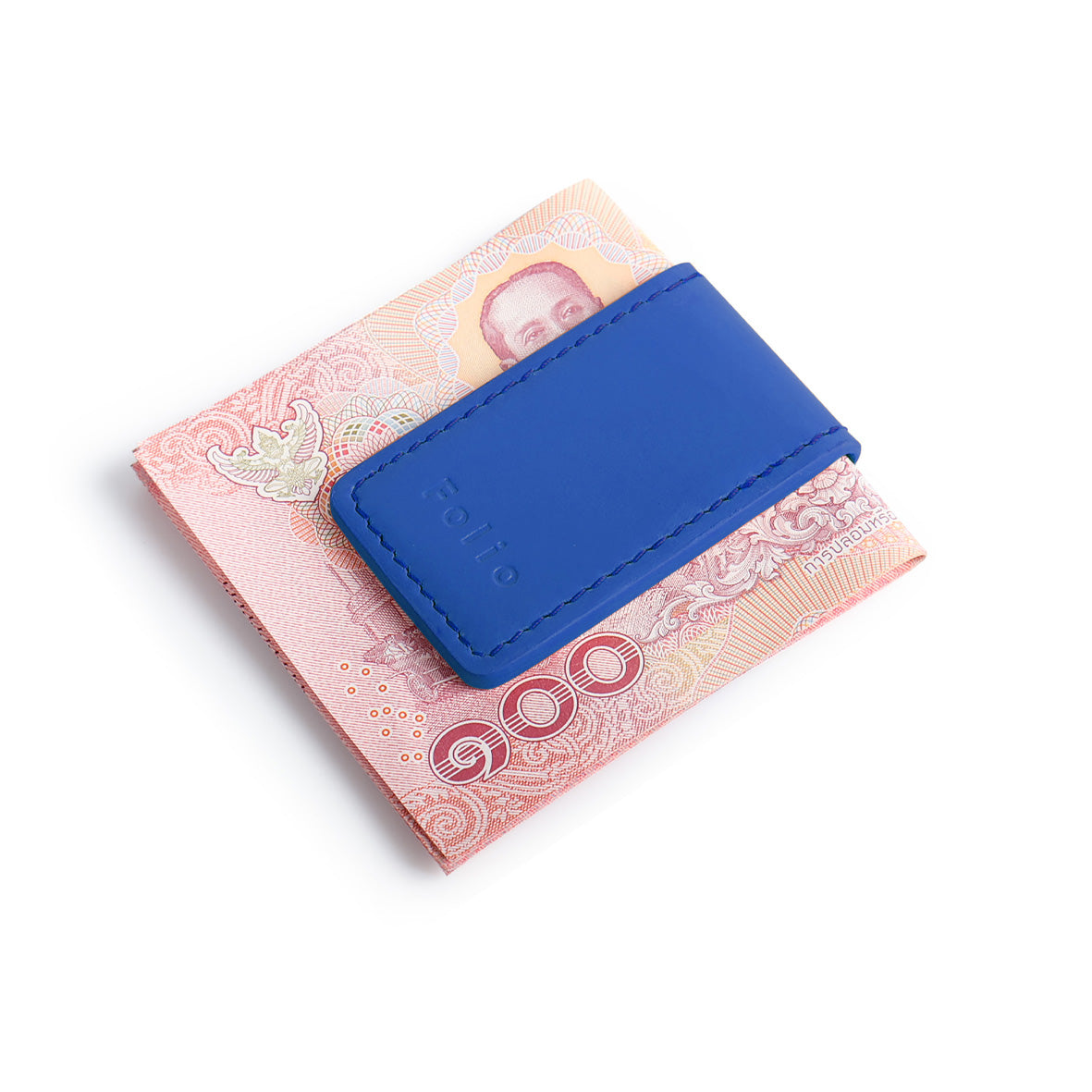 Folio : Money Clip - ที่หนีบธนบัตรหนังแท้ Nappa แม่เหล็กแข็งแรง บริการปั้มชื่อฟรี-รหัส02638