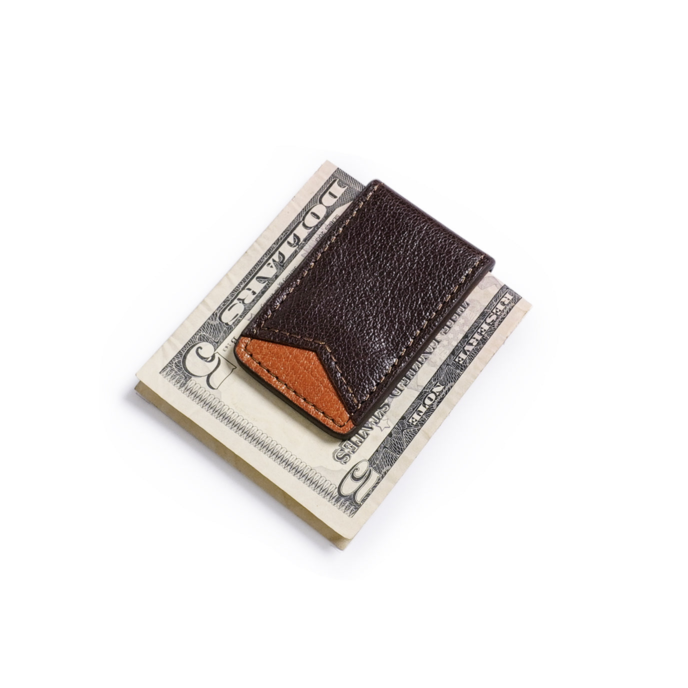 Folio : Tuff Money Clip LayerTwo-Toneที่หนีบธนบัตรหนังแท้ แม่เหล็กแข็งแรงบริการปั้มชื่อฟรี-รหัส10350
