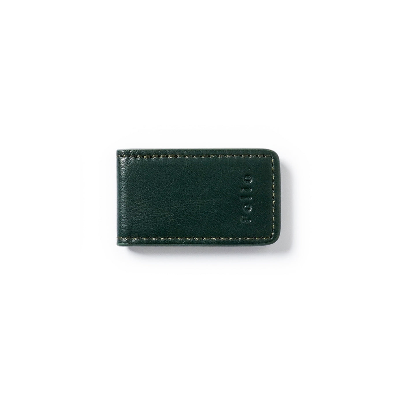 Folio : Khoon Money Clip ที่หนีบธนบัตรหนังแท้ฟอกฝาด แม่เหล็กแข็งแรง ปั๊มชื่อฟรี-รหัส10619