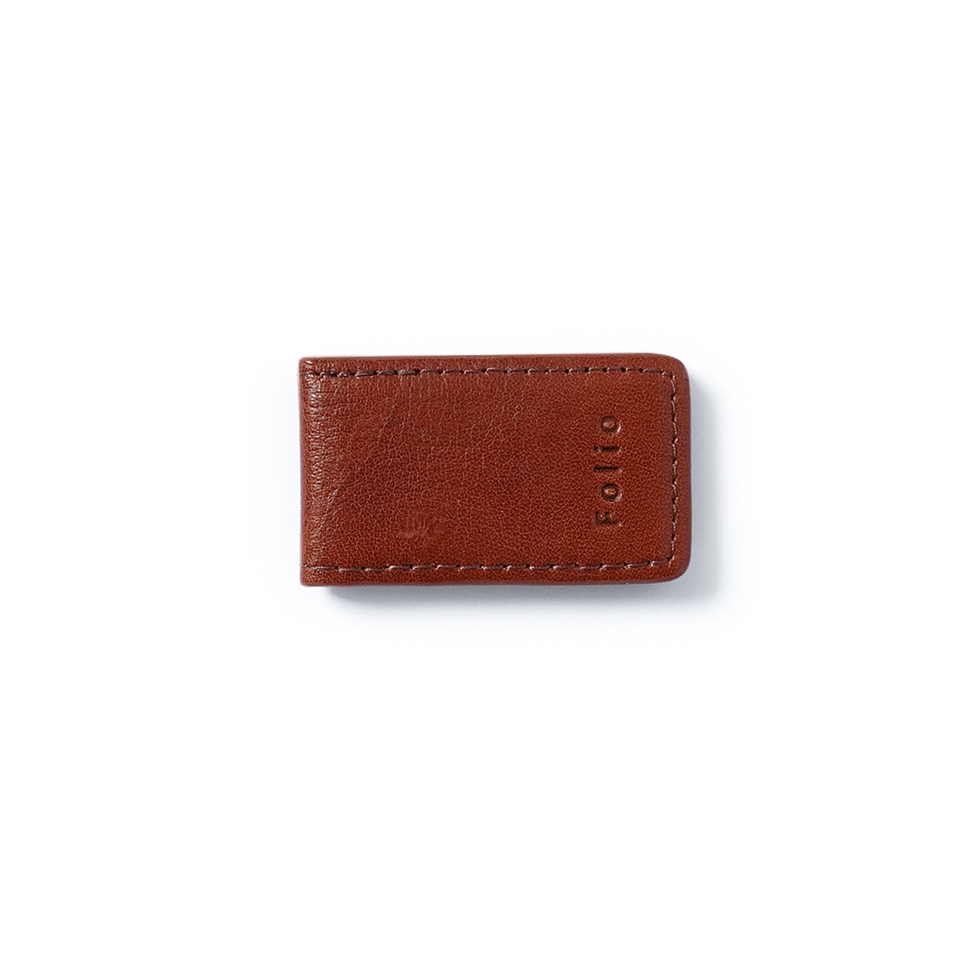 Folio : Khoon Money Clip ที่หนีบธนบัตรหนังแท้ฟอกฝาด แม่เหล็กแข็งแรง ปั๊มชื่อฟรี-รหัส10619