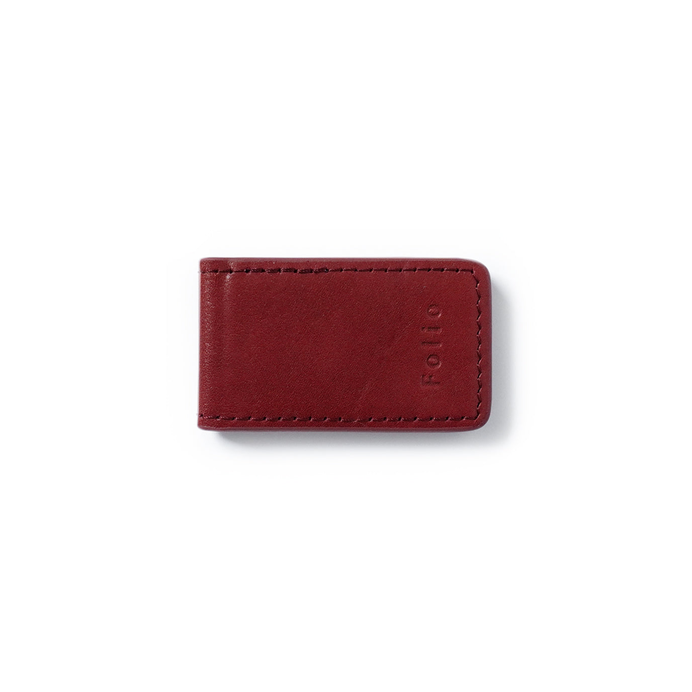 Folio : Khoon Money Clip ที่หนีบธนบัตรหนังแท้ฟอกฝาด แม่เหล็กแข็งแรง ปั๊มชื่อฟรี-รหัส10619