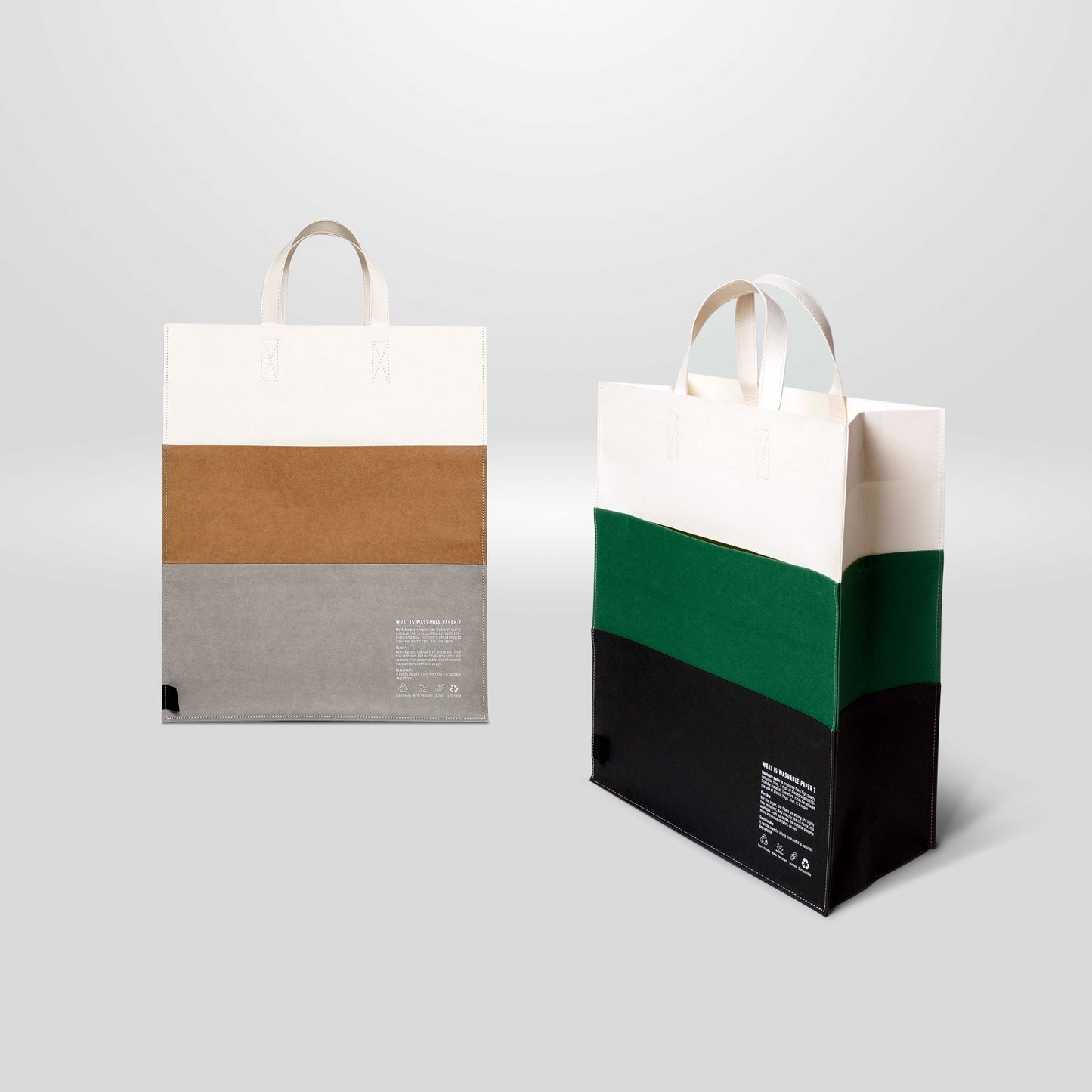 Folio : Jour Washable paper layer tote bag size L กระเป๋าโท้ทดีไซน์เลเยอร์-12422