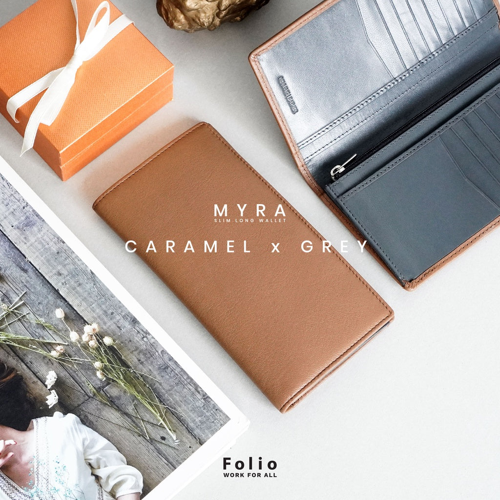 Myra Slim Long Wallet (Two-Tone)