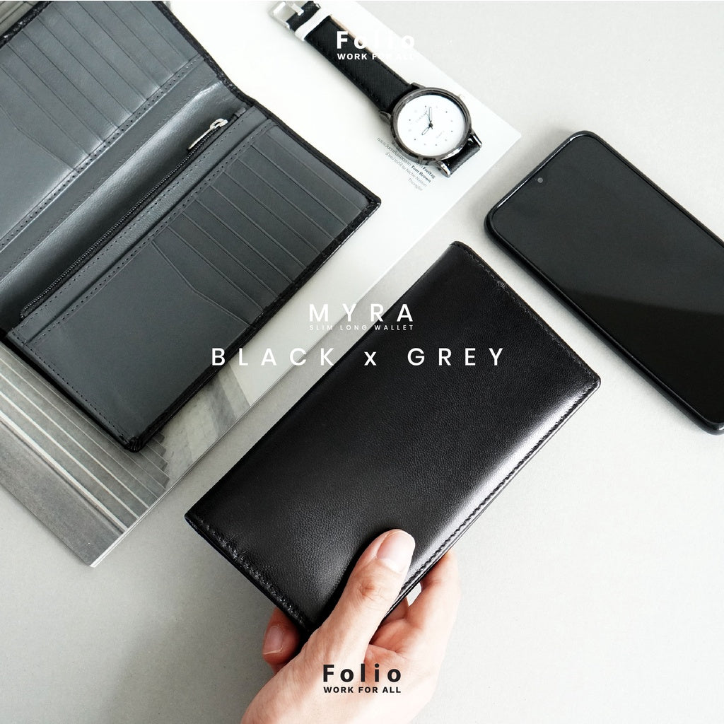 Myra Slim Long Wallet (Two-Tone)