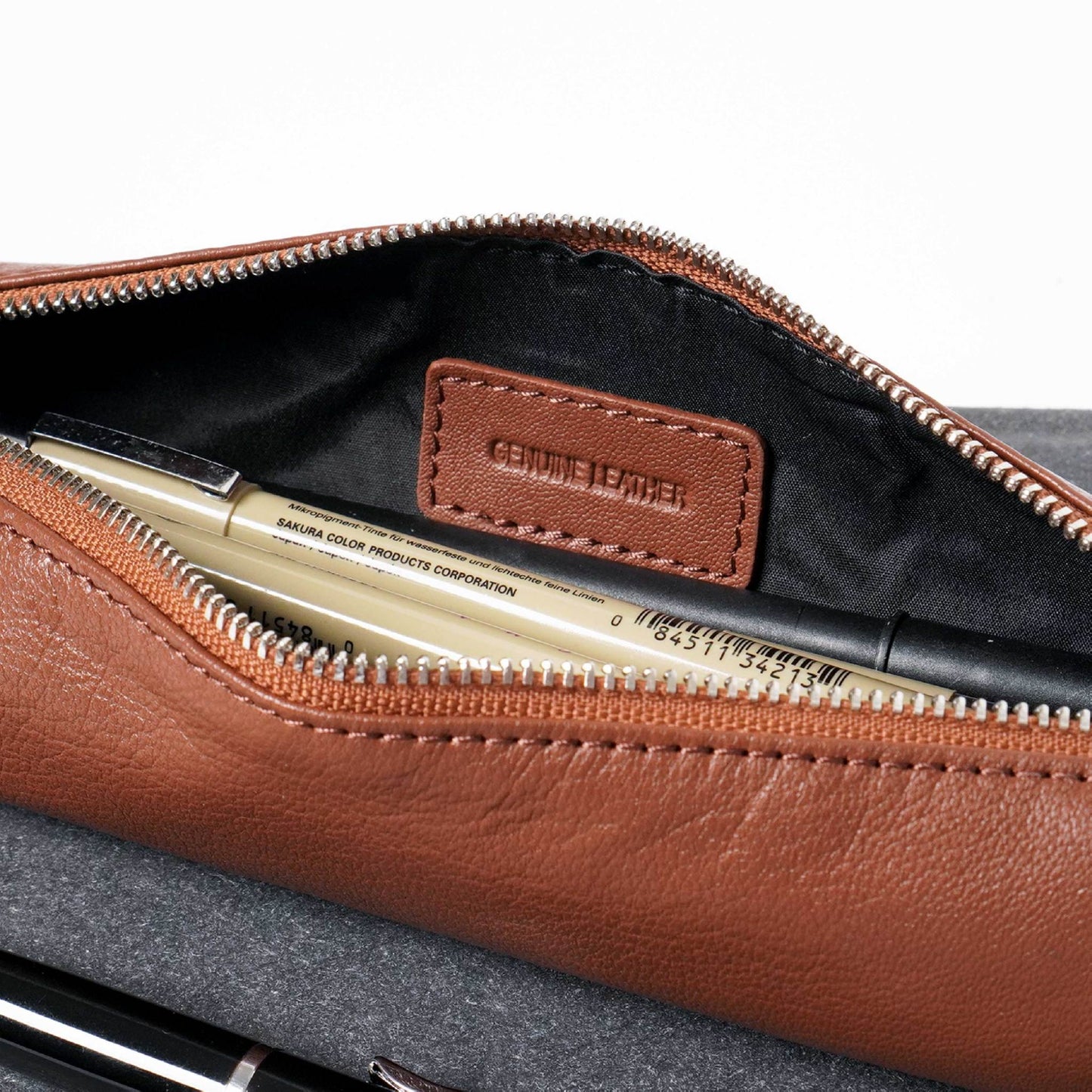 Folio : Myra Pencil Case กระเป๋าใส่เครื่องเขียนผลิตจากหนังแท้ รหัส18714