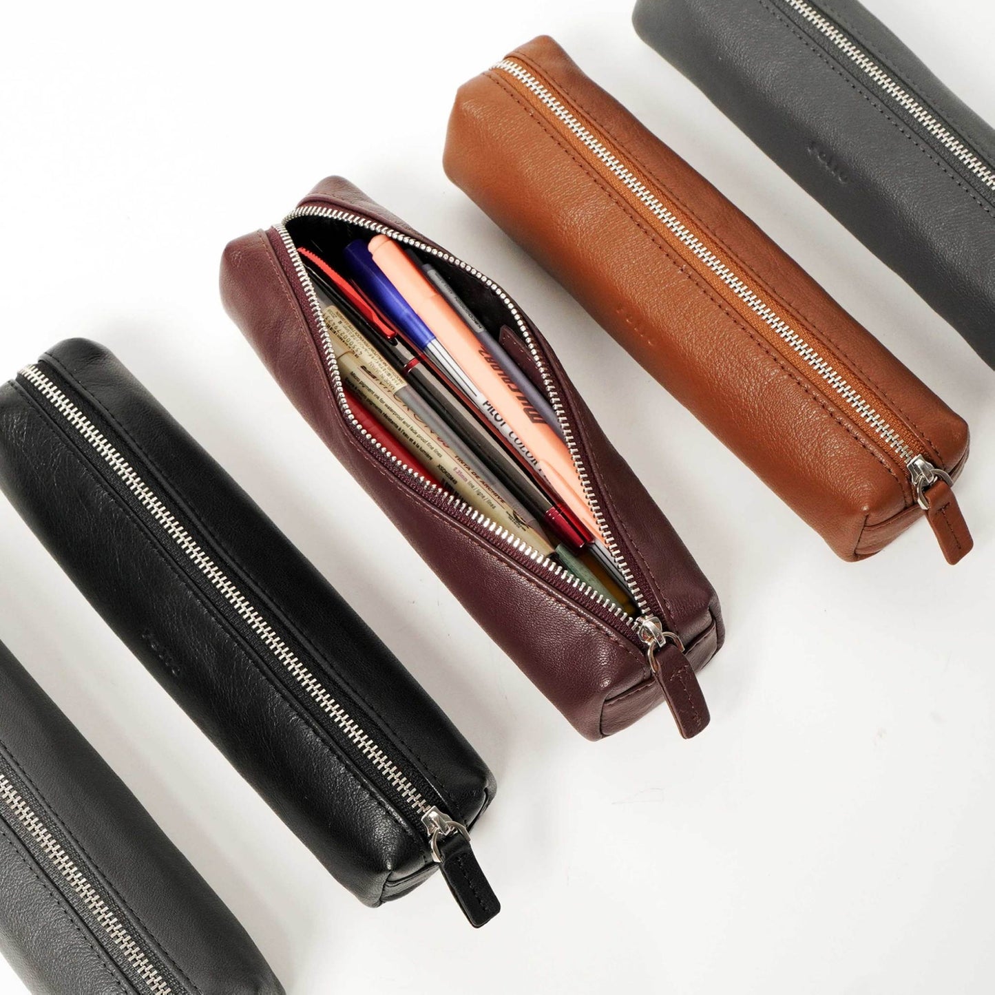 Folio : Myra Pencil Case กระเป๋าใส่เครื่องเขียนผลิตจากหนังแท้ รหัส18714
