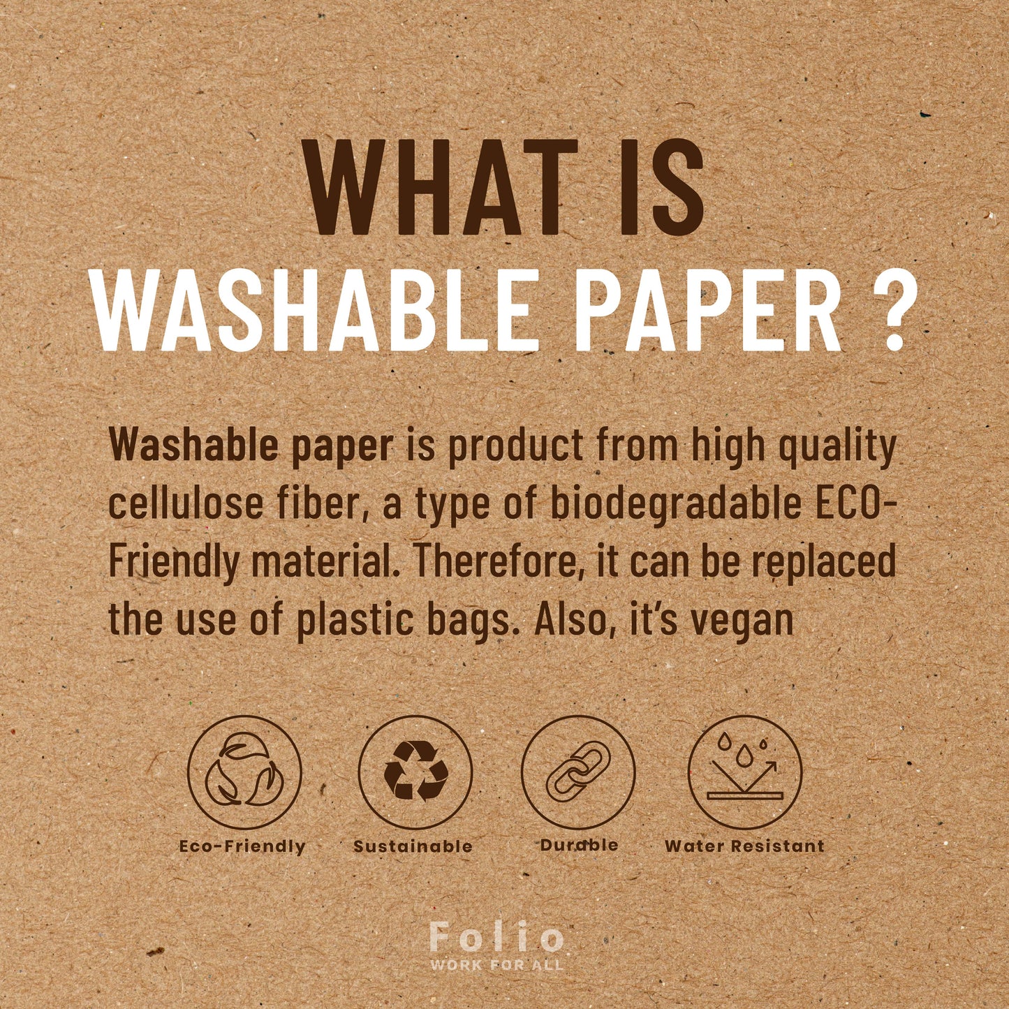 Folio : Jour washable paper tumbler bag