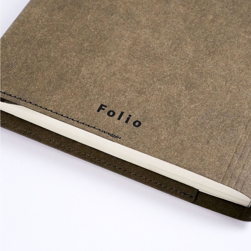 Folio: Book Cover (Olive) ปกห่อหนังสือ ปกห่อนิยาย ผลิตจากจากกระดาษซักได้