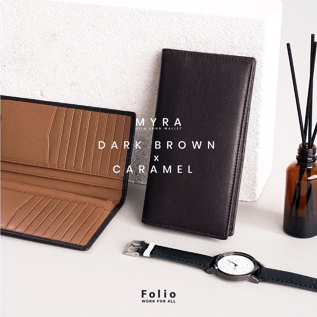 Myra Slim Long Wallet (Two-Tone)