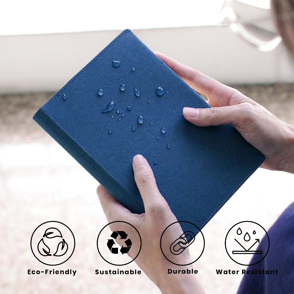 Folio : Book Cover (Navy) ปกห่อหนังสือ ปกห่อนิยาย ผลิตจากกระดาษซักได้