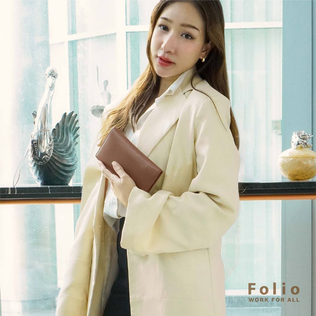 Myra Slim Long Wallet (Two-Tone)