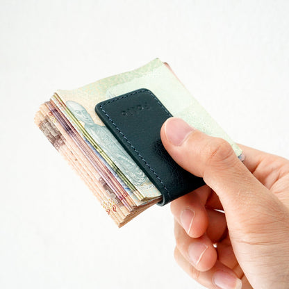 Folio : Tuff Money Clip Two-Tone ที่หนีบธนบัตรหนังแท้ แม่เหล็กแข็งแรง บริการปั้มชื่อฟรี-รหัส10541