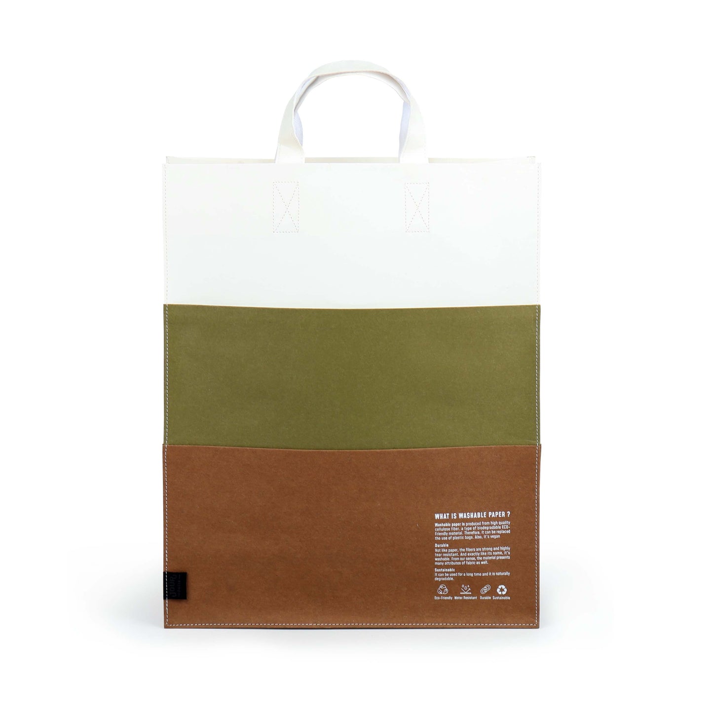 Folio : Jour Washable paper layer tote  bag size  L กระเป๋าโท้ทดีไซน์เลเยอร์-12422