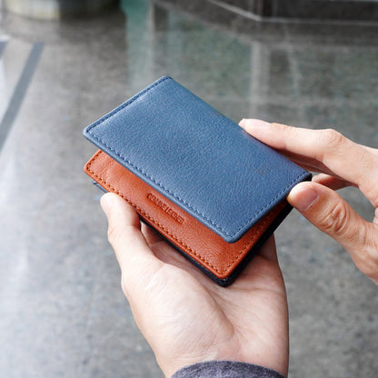 Folio : Tuff business card case (Two-Tone) กระเป๋าใส่บัตร หนังแท้ มี RFID-รหัส17007