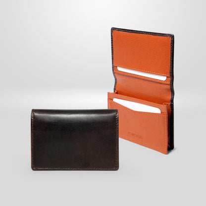 Folio : Tuff business card case (Two-Tone) กระเป๋าใส่บัตร หนังแท้ มี RFID-รหัส17007