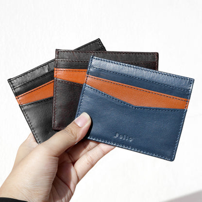 Folio : Tuff slim zip wallet (Two-Tone) กระเป๋าสตางค์ผู้ชาย หนังแท้ หนังควาย ใบสั้น ช่องใส่เหรียญมีซิป -17083