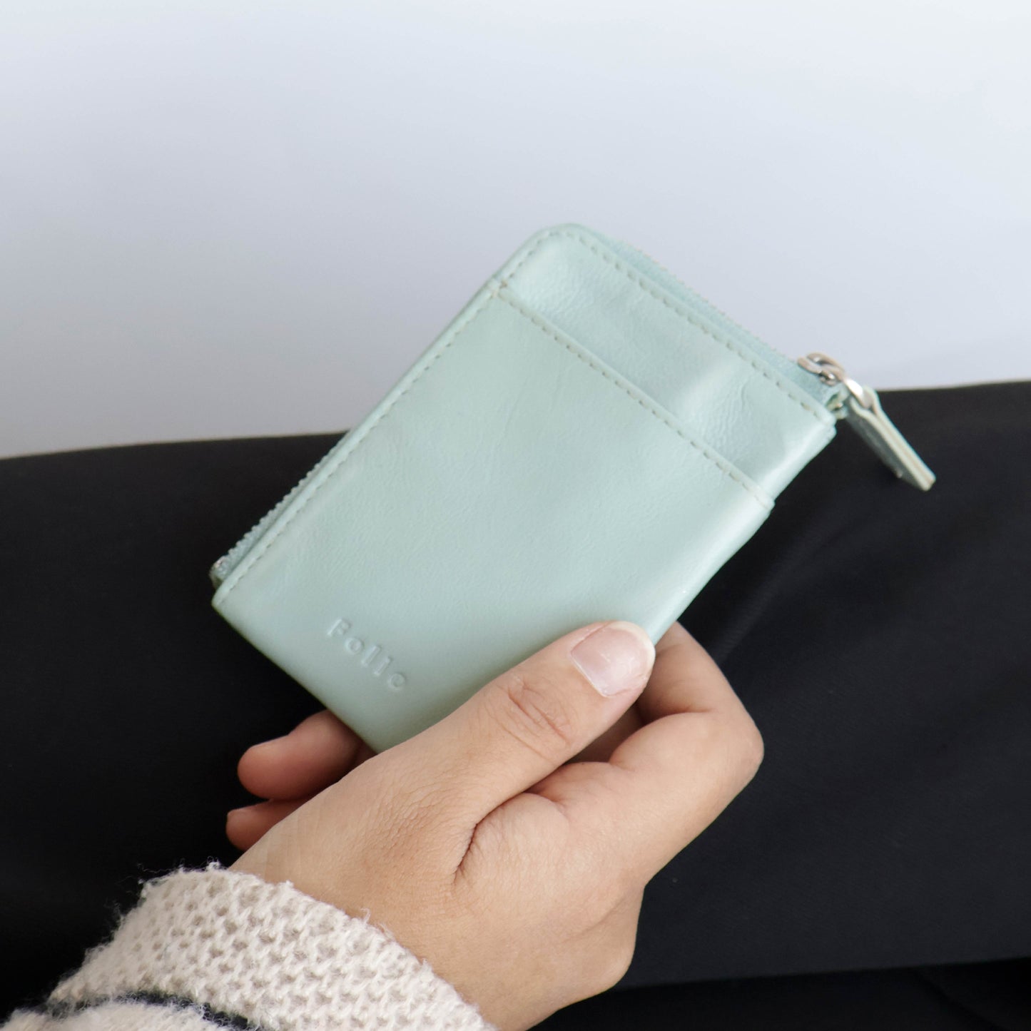 FOLIO: Myra Mini Zipper Wallet กระเป๋าสตางค์ ผลิตจากหนังแพะแท้ รหัส-18752