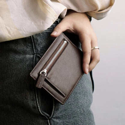 FOLIO: Myra Card Case +RFID Blocking กระเป๋าใส่บัตร ผลิตจากหนังแพะ บริการปั้มชื่อฟรี-18639