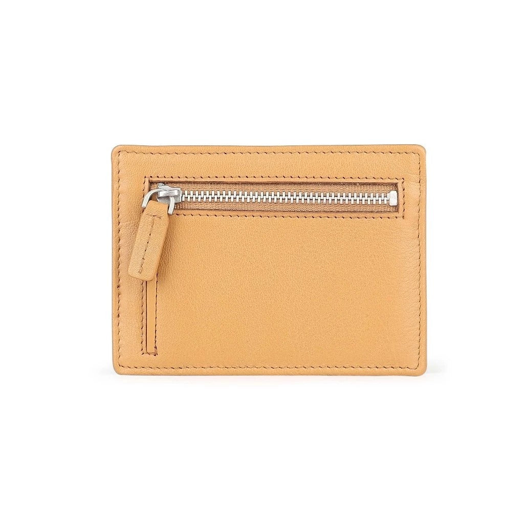 FOLIO: Myra Card Case +RFID Blocking กระเป๋าใส่บัตร ผลิตจากหนังแพะ บริการปั้มชื่อฟรี-18639