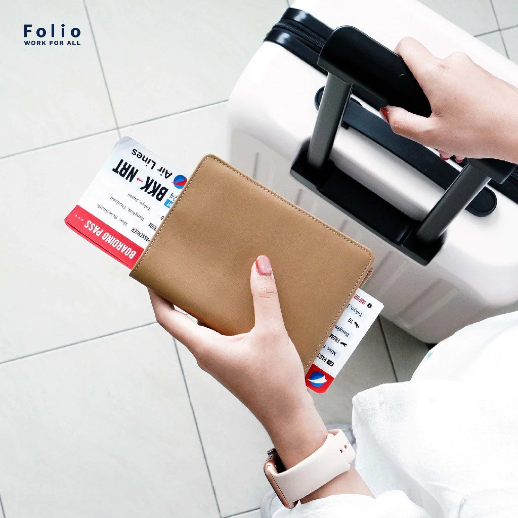Folio Bliss Passport Wallet กระเป๋าใส่พาสปอร์ต หนังแท้ RFID -10718