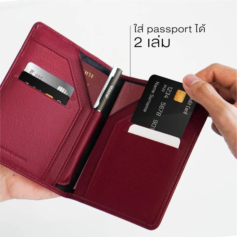 Folio Bliss Passport Wallet กระเป๋าใส่พาสปอร์ต หนังแท้ RFID -10718