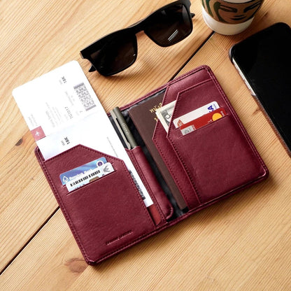 Folio Bliss Passport Wallet กระเป๋าใส่พาสปอร์ต หนังแท้ RFID -10718