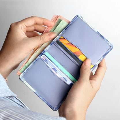FOLIO: Bliss Tie-Dye slim Wallet กระเป๋าสตางค์ใบสั้น ลายมัดย้อม บริการปั้มชื่อฟรี-10732