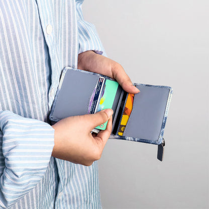 FOLIO: Bliss Tie-Dye slim Wallet กระเป๋าสตางค์ใบสั้น ลายมัดย้อม บริการปั้มชื่อฟรี-10732