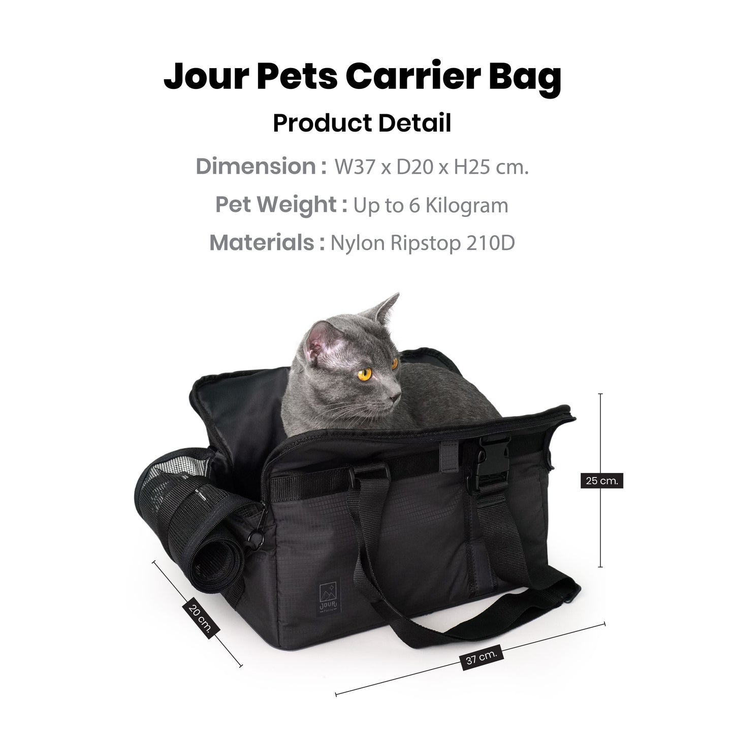Folio JOUR PET CARRIER BAG 2in1 กระเป๋าใส่แมว พับเป็นที่นอนได้ รองรับน้ำหนัก 6kg -12248