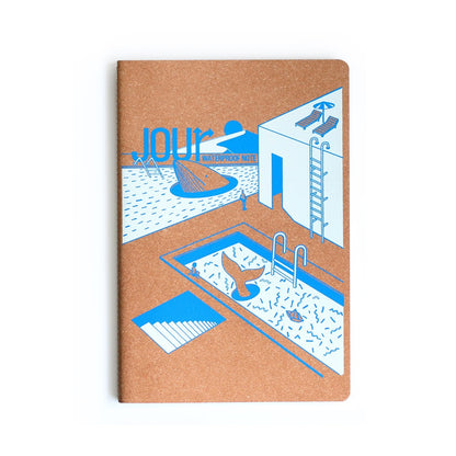 Folio Brand: Jour Waterproof Size A5 (Nature Cover) สมุดกันน้ำ ทำจากวัสดุรีไซเคิล ปกสีTan-12163