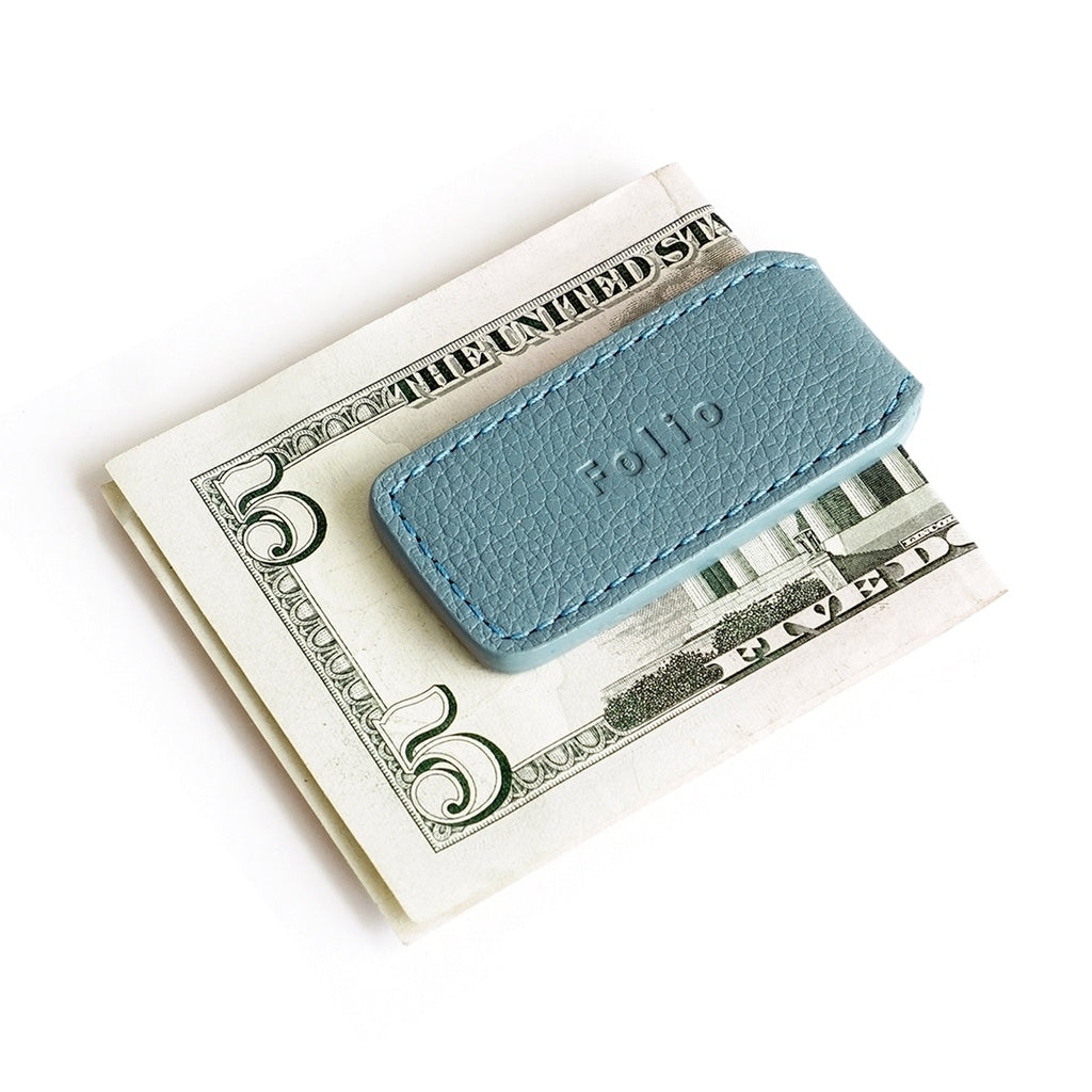 Folio : Money Clip - ที่หนีบธนบัตรหนังแท้ รุ่น Bliss หนังวัวแท้ แม่เหล็กแข็งแรง พกพาสะดวก-14006