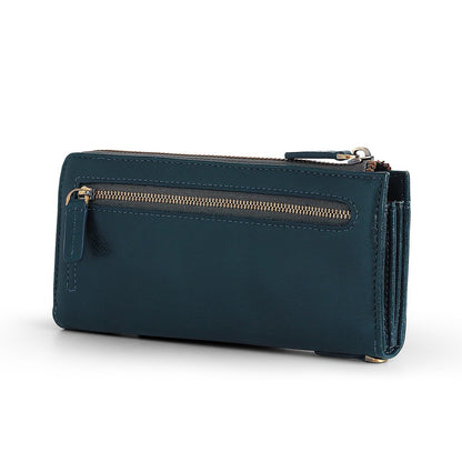 Folio : Tuff Zipper Long Wallet กระเป๋าสตางค์ใบยาว แบบซิป ทำจากหนังแท้-10121