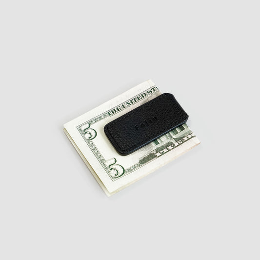 Folio : Money Clip - ที่หนีบธนบัตรหนังแท้ รุ่น Bliss หนังวัวแท้ แม่เหล็กแข็งแรง พกพาสะดวก-14006