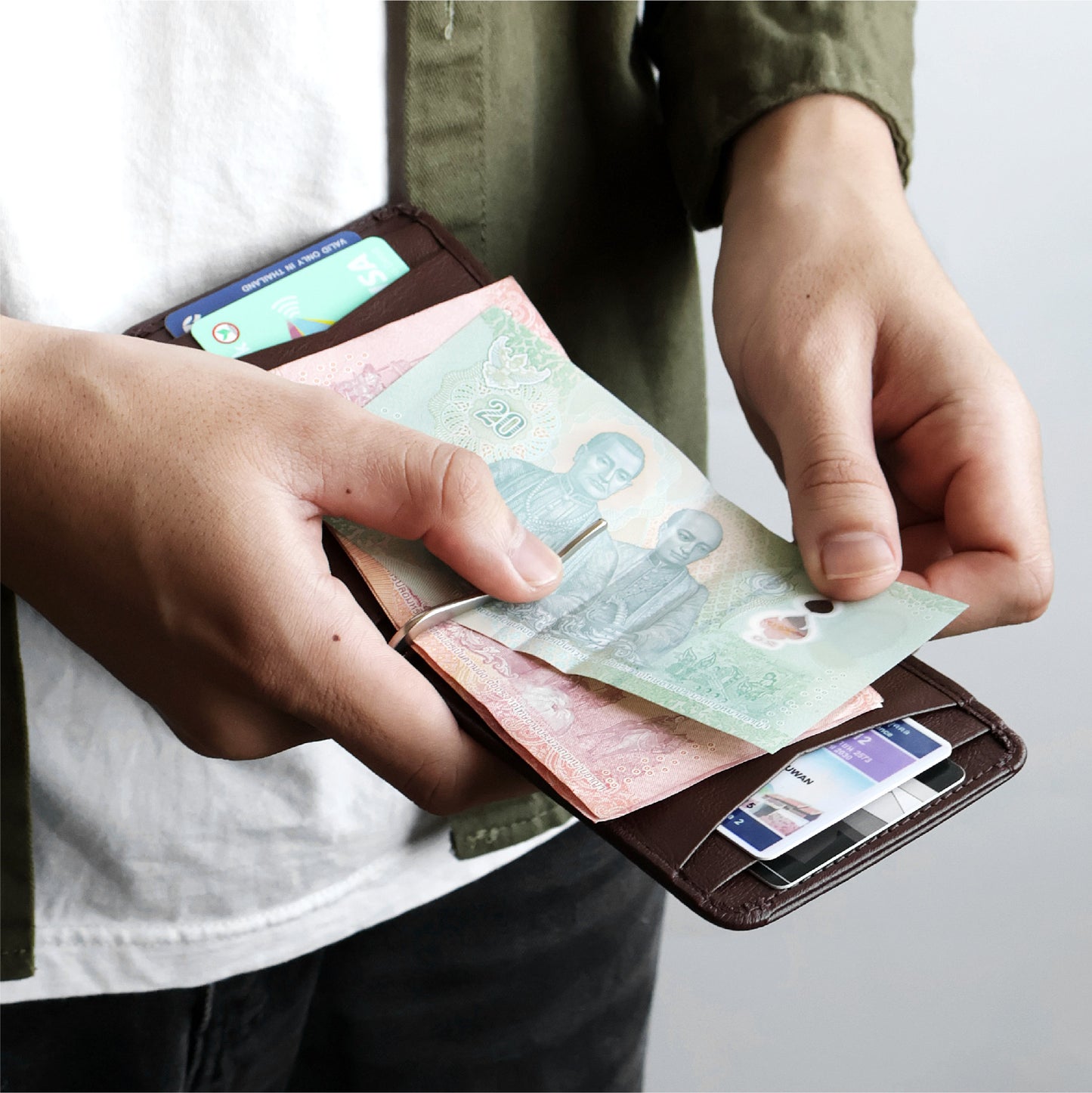 Folio : Myra Money clip Wallet กระเป๋าใส่บัตร พร้อมที่หนีบธนบัตร -18745