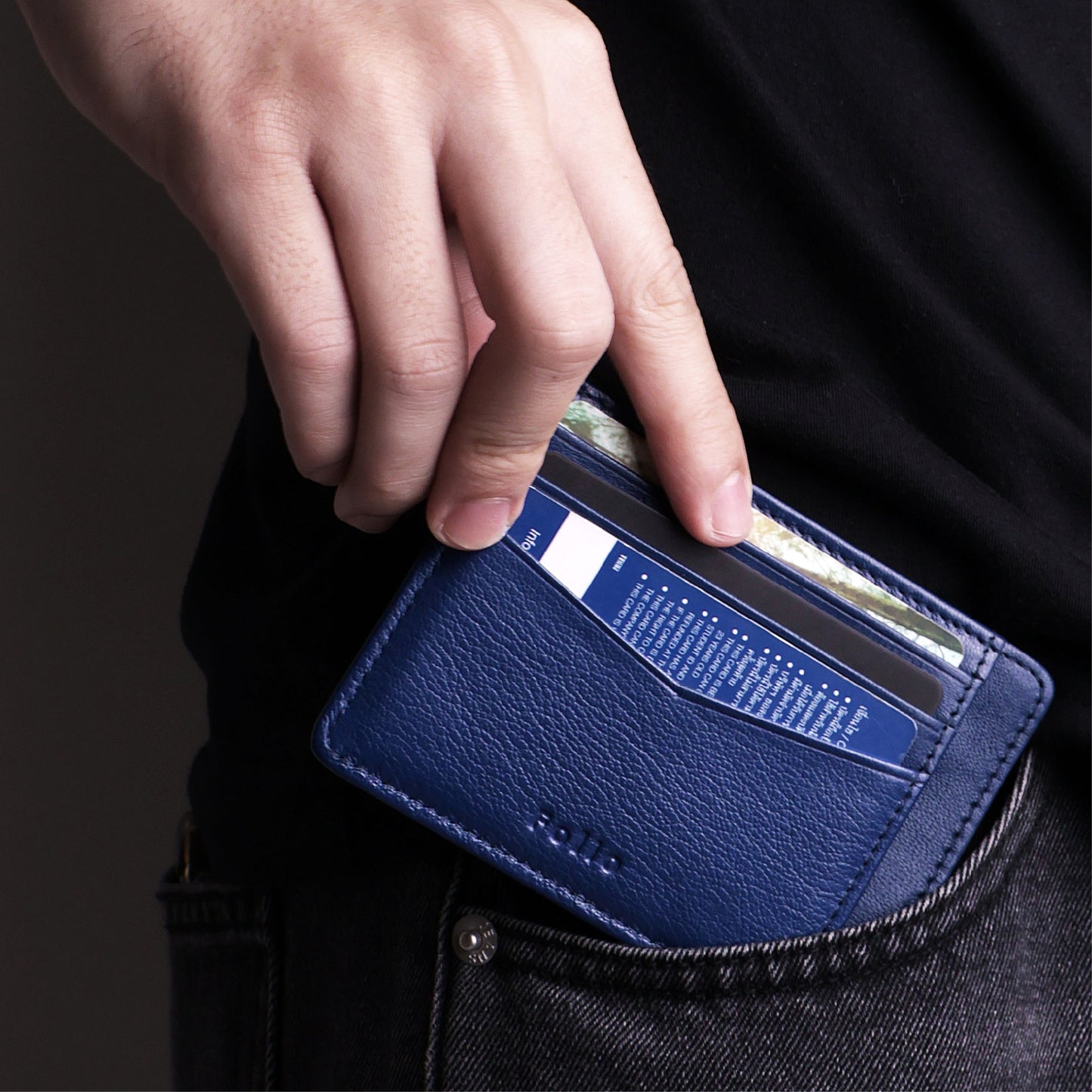 Folio : Myra Card Holder + RFID Blocking กระเป๋าใส่บัตร ผลิตจากหนังแพะ-18769
