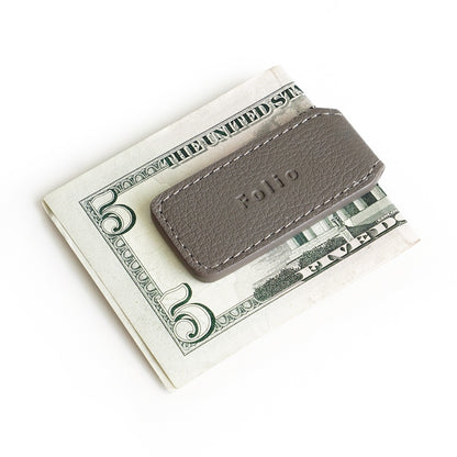 Folio : Money Clip - ที่หนีบธนบัตรหนังแท้ รุ่น Bliss หนังวัวแท้ แม่เหล็กแข็งแรง พกพาสะดวก-14006