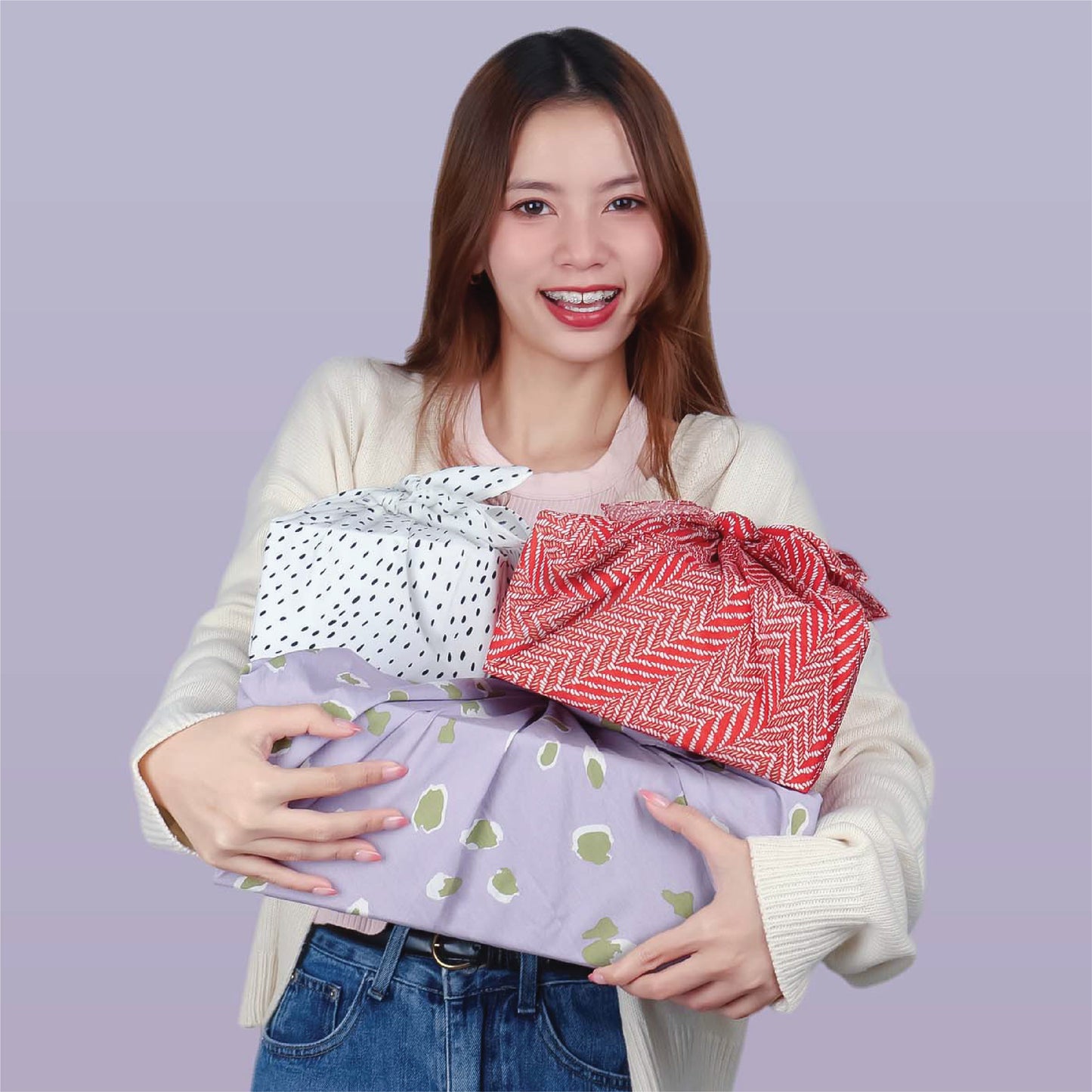 Furoshiki Gift Wraps ( Assort color)