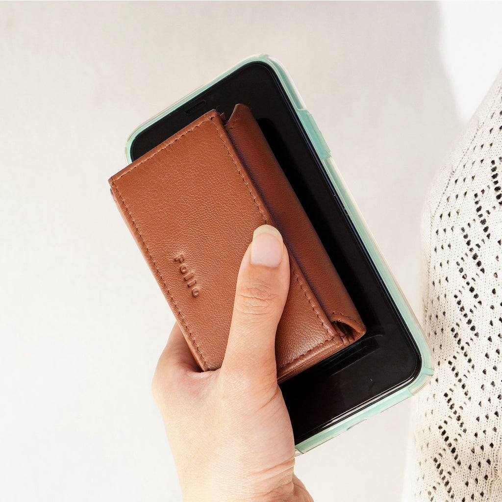 Folio : รุ่น Myra Card Holder กระเป๋าใส่บัตร หนังแท้ บริการปั๊มชื่อฟรี-18677