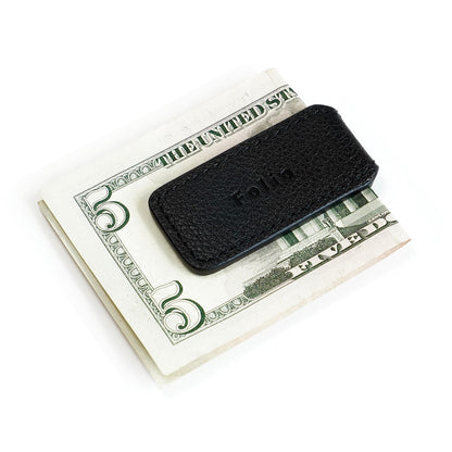 Folio : Money Clip - ที่หนีบธนบัตรหนังแท้ รุ่น Bliss หนังวัวแท้ แม่เหล็กแข็งแรง พกพาสะดวก-14006