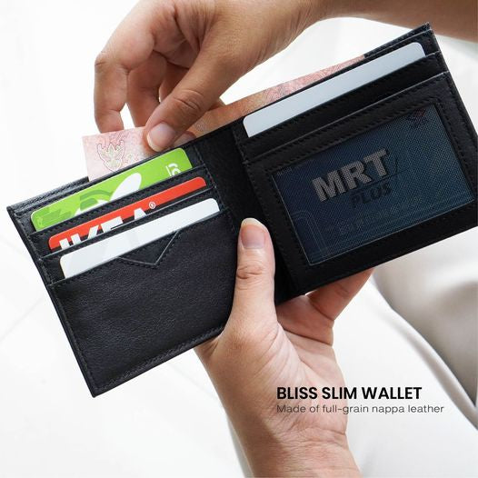 Folio : Bliss Slim Wallet กระเป๋าสตางค์ ผลิตจากหนังแท้ หนังนิ่ม ปั๊มชื่อฟรี-10312