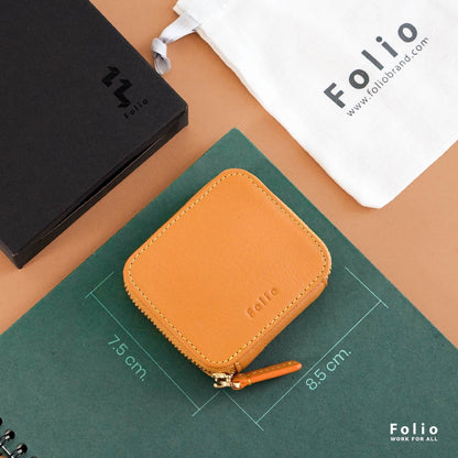 Folio : Bliss Coin Purse กระเป๋าใส่เหรียญผลิตจากหนังแท้ น้ำหนักเบา ขนาดสะดวกต่อการพกพา-11043