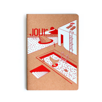 Folio Brand: Jour Waterproof Size A5 (Nature Cover) สมุดกันน้ำ ทำจากวัสดุรีไซเคิล ปกสีTan-12163