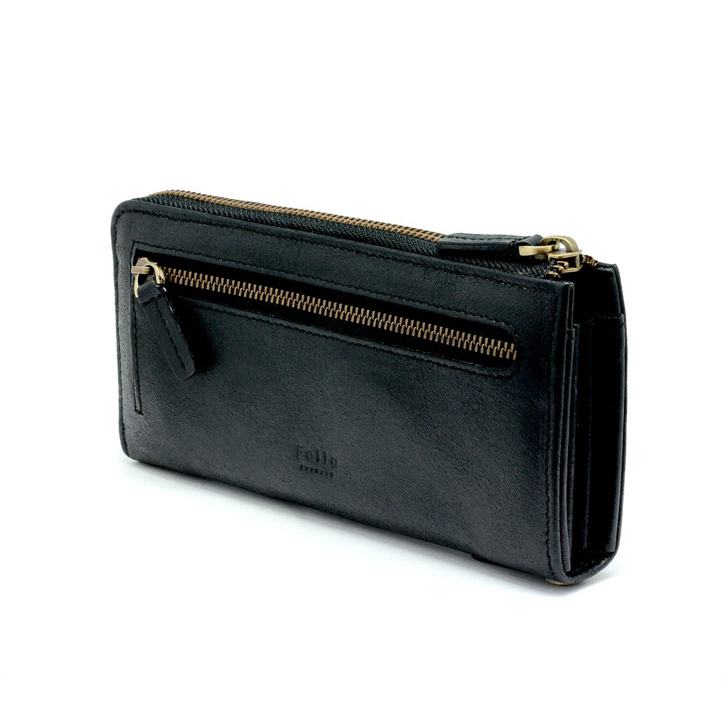 Folio : Tuff Zipper Long Wallet กระเป๋าสตางค์ใบยาว แบบซิป ทำจากหนังแท้-10121