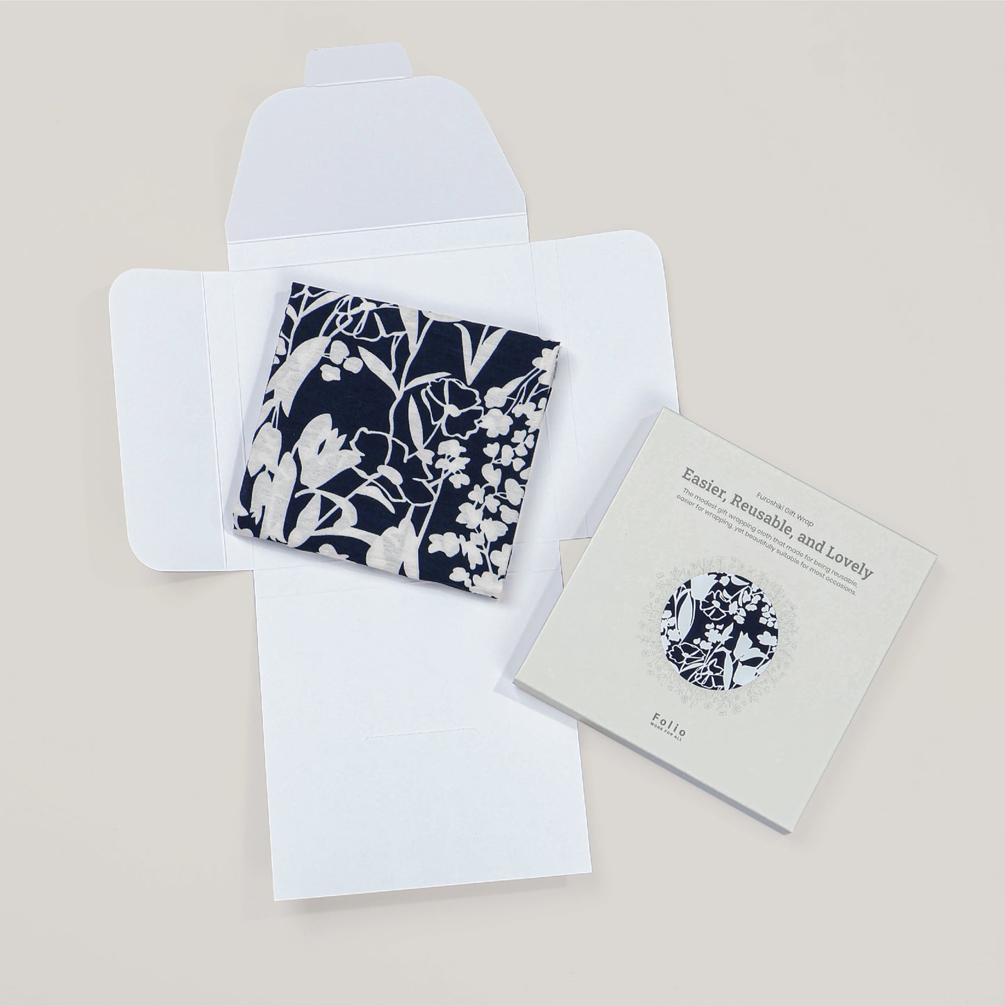 Furoshiki Gift Wraps ( Navy/White)