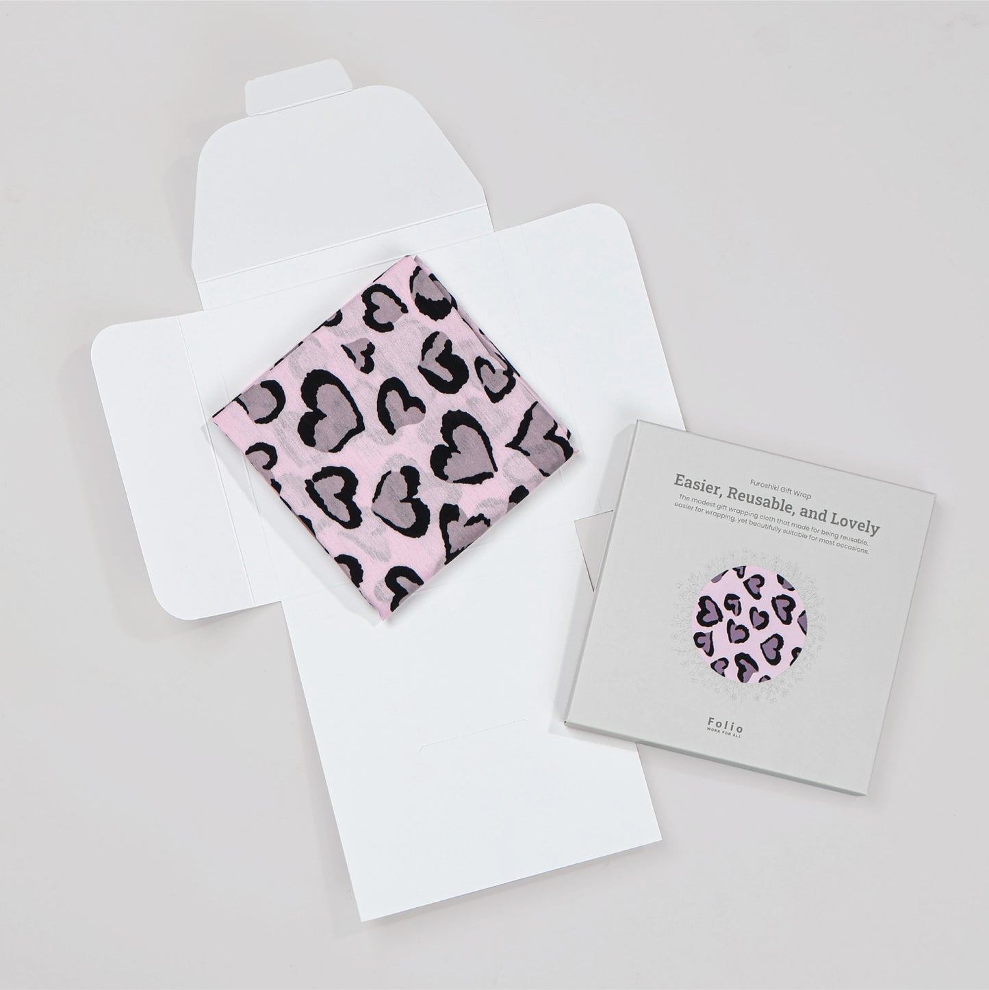 Furoshiki Gift Wraps ( Pink/Grey)