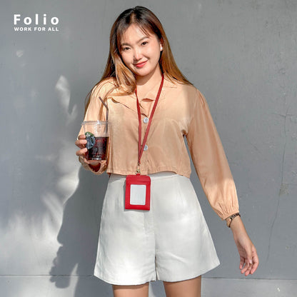 Folio : Nize Wallet & ID Card Holder กระเป๋าสตางค์พร้อมซองใส่บัตร ผลิตจากหนังแท้รีไซเคิล