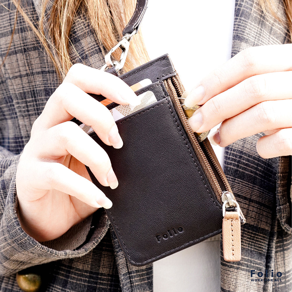 Folio : Myra ID Card Holder (Two-Tone) ที่ใส่บัตรพร้อมสายคล้องคอ