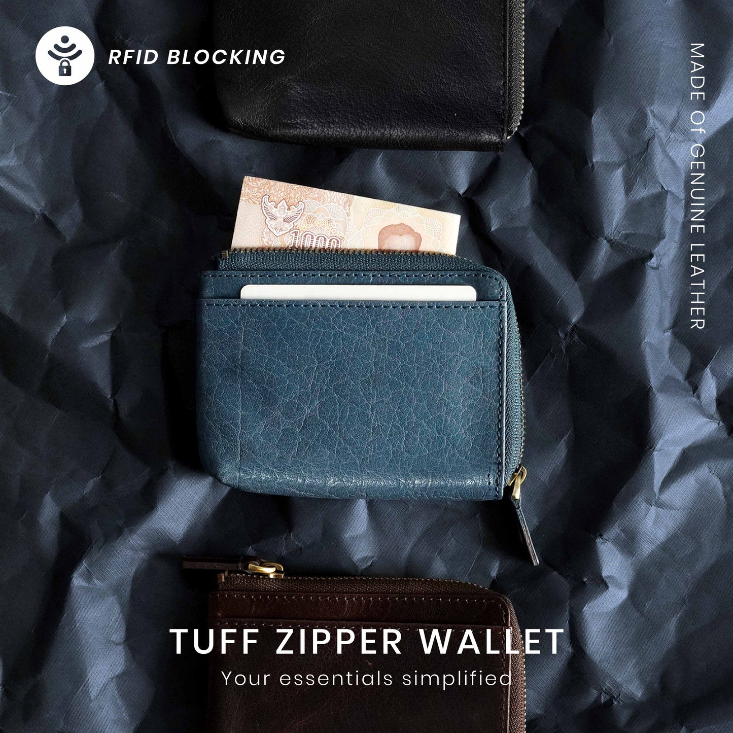 Tuff zipper wallet (Two-Tone)