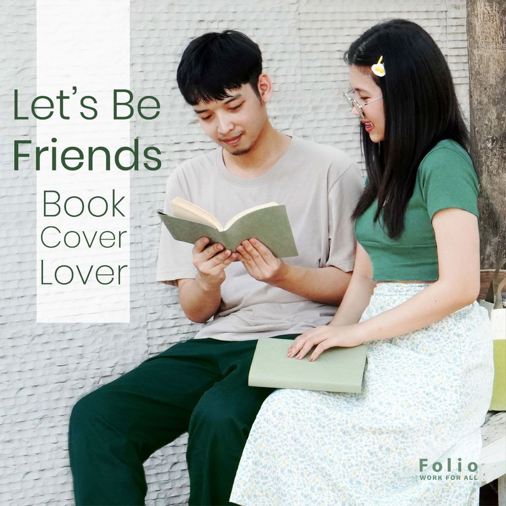 Folio : Book Cover (Pastel Green) ปกห่อหนังสือ ปกห่อนิยาย ผลิตจากกระดาษซักได้