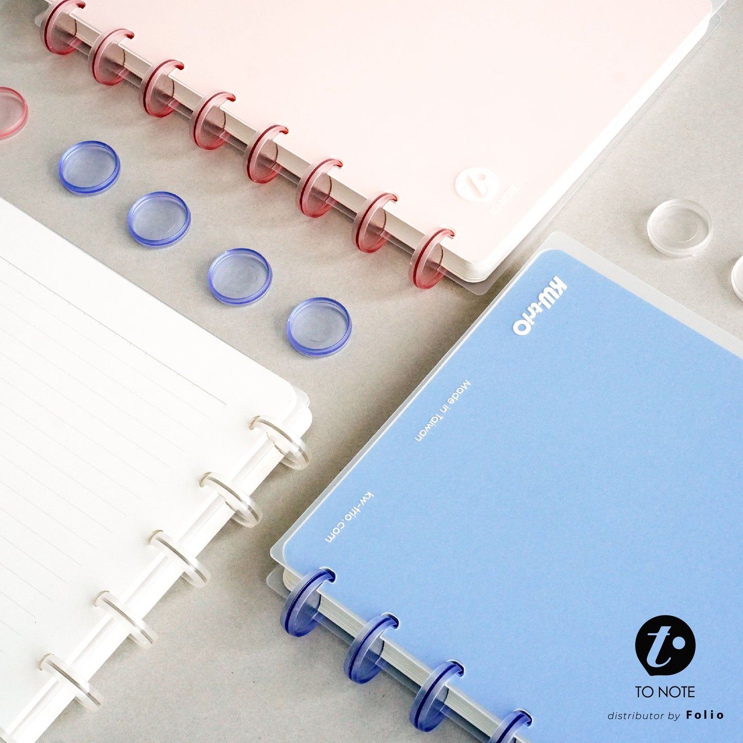 FOLIO X TO NOTE : RULED A5 BLUE สมุดโน้ตแบบมีเส้น สามารถดึงกระดาษออกหรือเข้าเล่ม จัดหน้าได้อิสระ